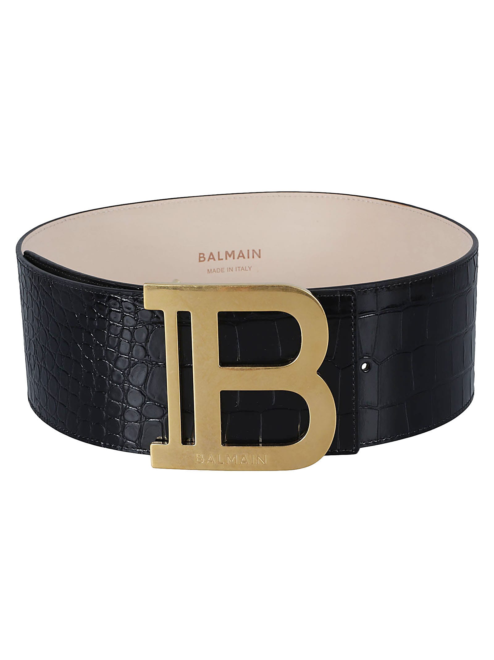 Balmain B-belt Leather Belt In Black