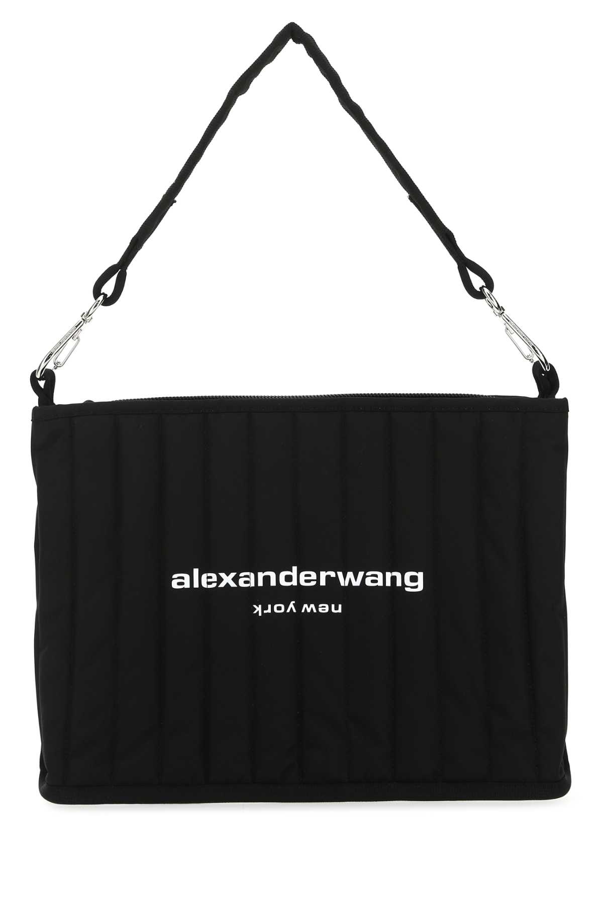 Shop Alexander Wang Black Nylon Elite Tech Shoulder Bag In 001