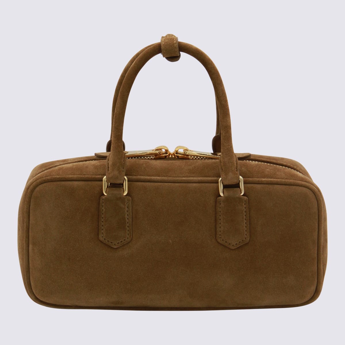 Miu Miu Brown Leather Arcadie Crossbody Bag In Green