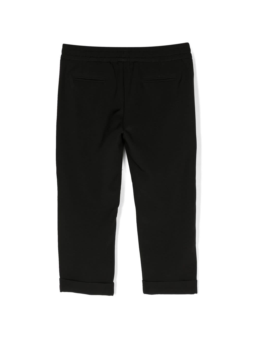 Msgm Kids' Pants With Logo In Black