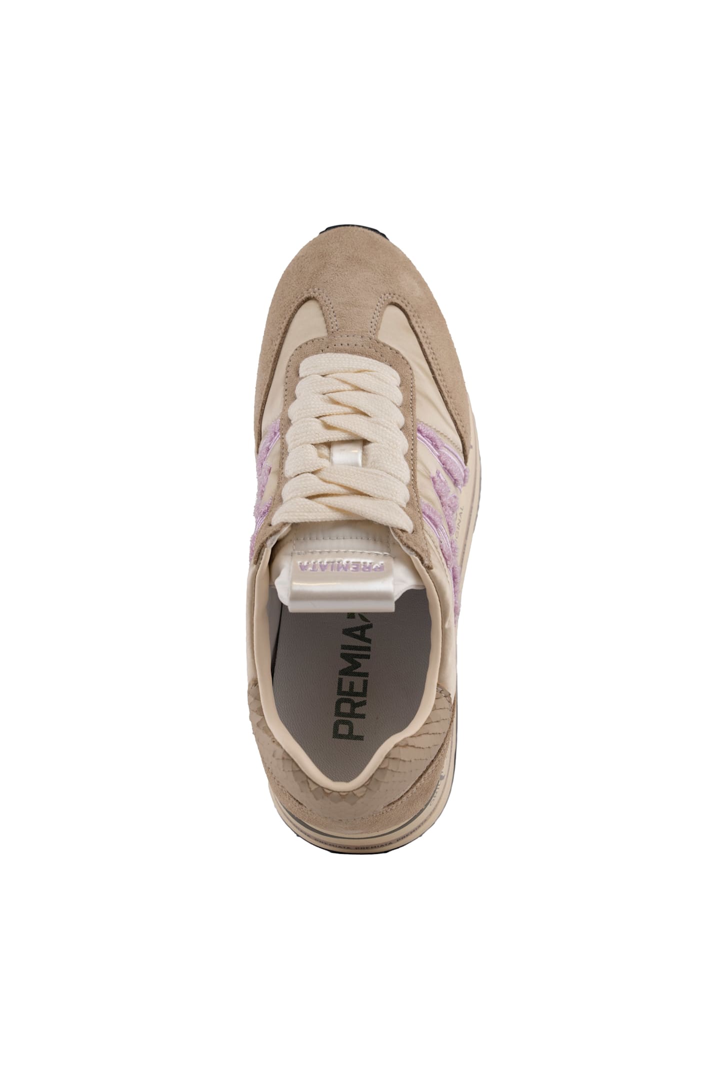 Shop Premiata Beth 6954 Sneakers In Leather And Nylon In Beige