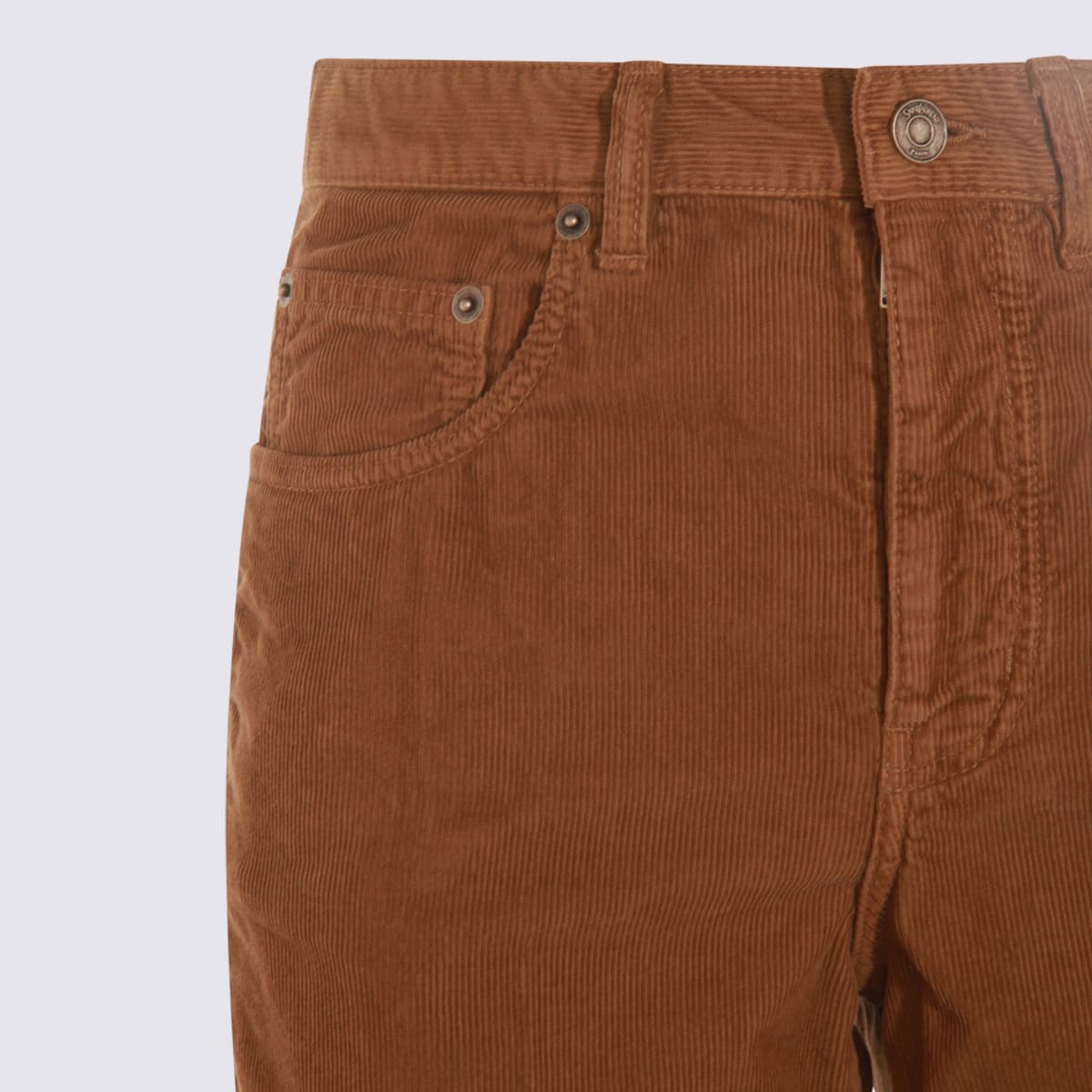 Saint Laurent Beige Cotton Pants In Brown