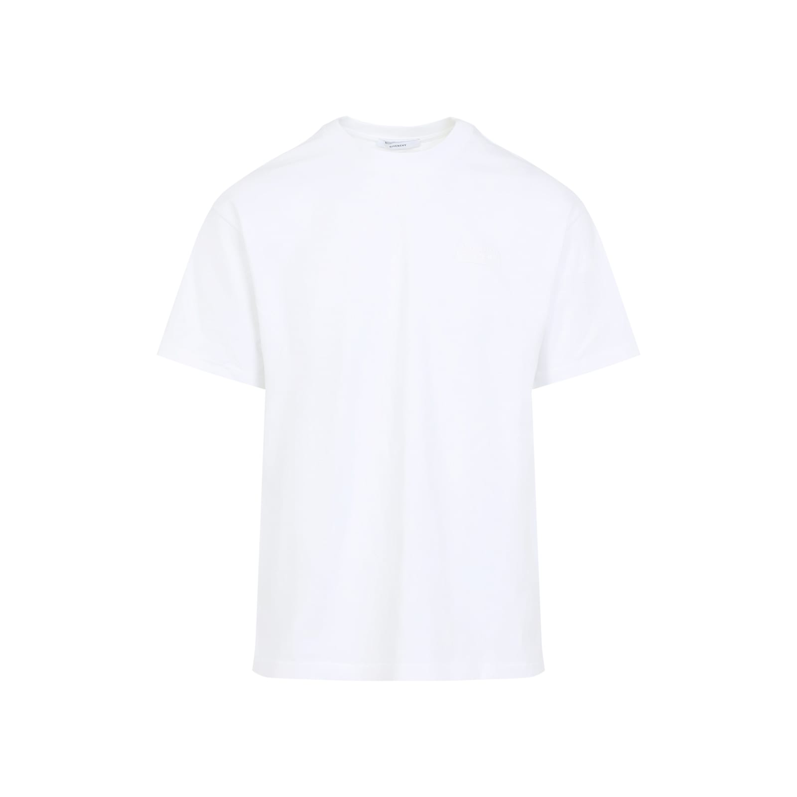 Givenchy Men White Crew Neck T-shirt With Logo On Front And Back In Cotton Man In White