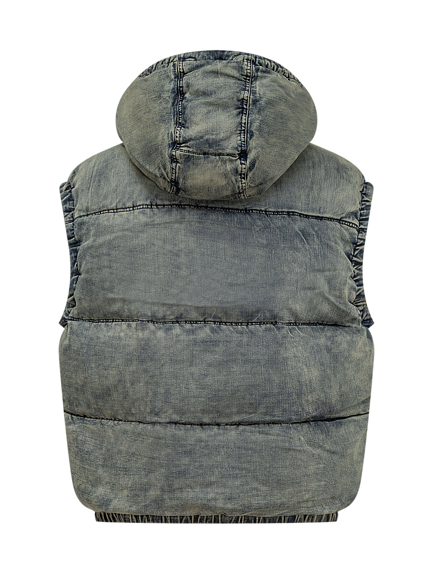 Shop Diesel W-mons Down Vest In Denim