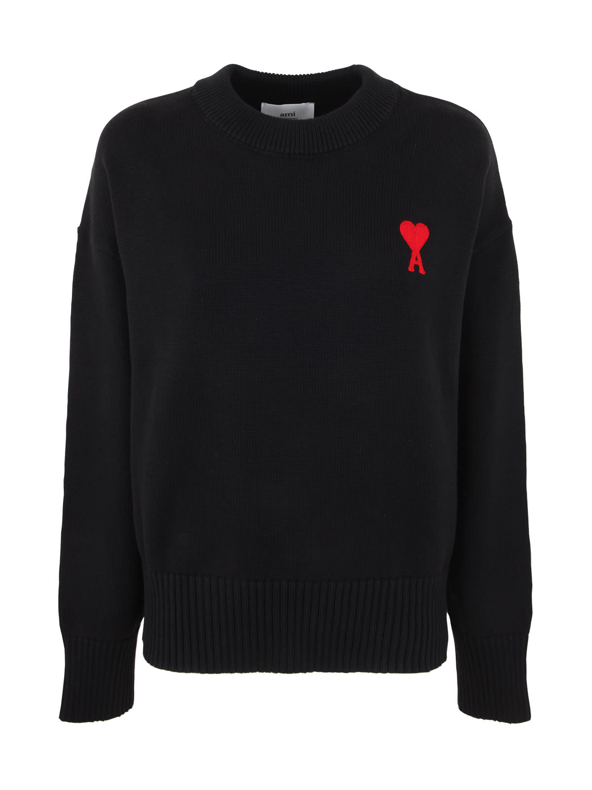 Ami Alexandre Mattiussi Ami Paris Adc Cotton Sweatshirt In Black Red