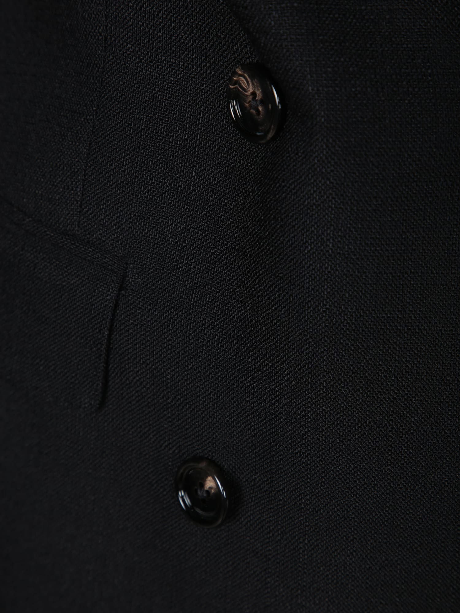 Tagliatore Stretch Wool Double-breasted Jacket In Black