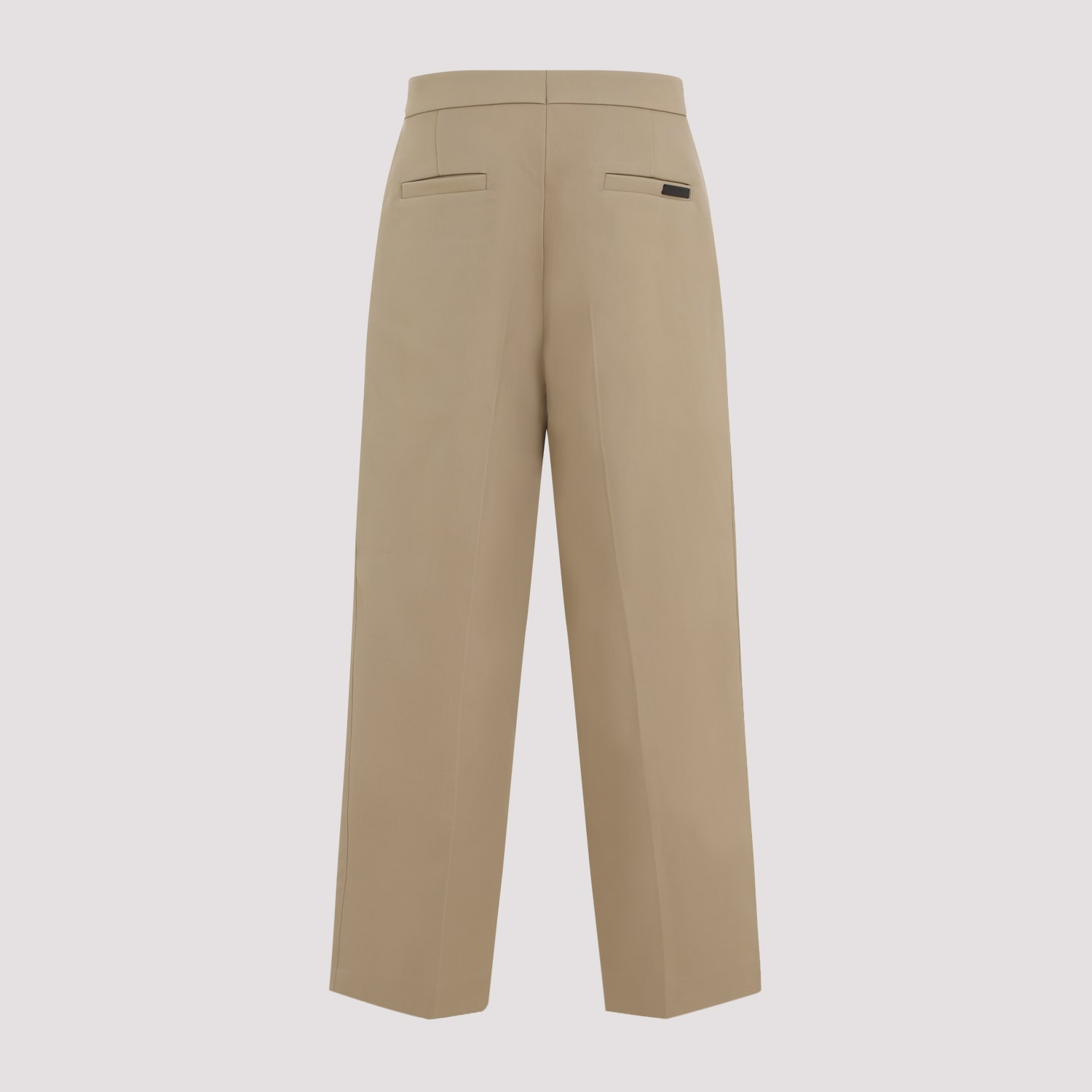 Shop Fear Of God Single Pleat Relaxed Trousers In Dune