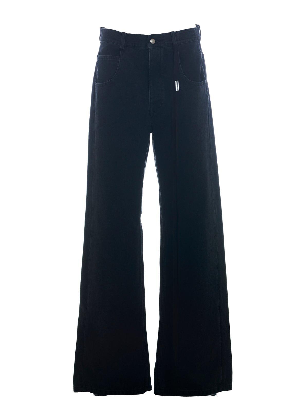 Shop Ann Demeulemeester Wide Leg High-waist Trousers In Black