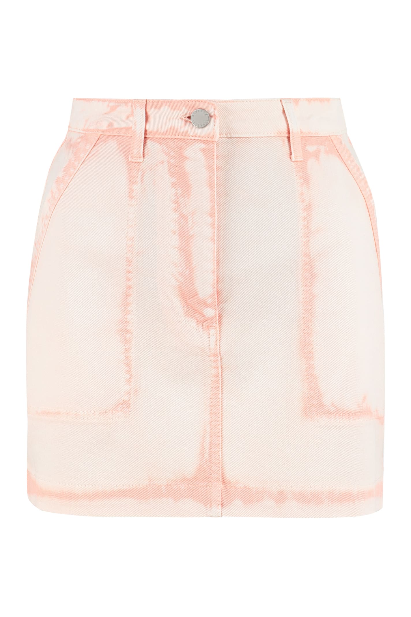 Alberta Ferretti Alberta Ferreti Miniskirt With Degraded Print In Pink