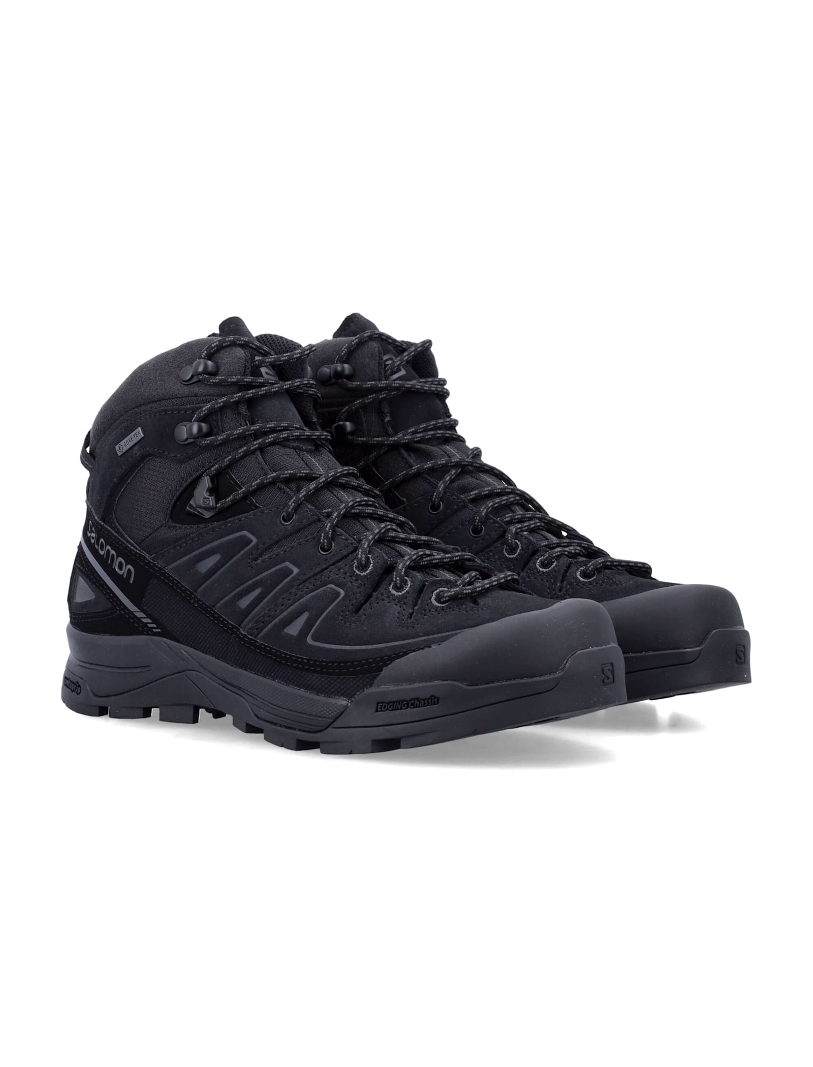 Shop Salomon X- Alp Mid Leather Gore-tex In Black