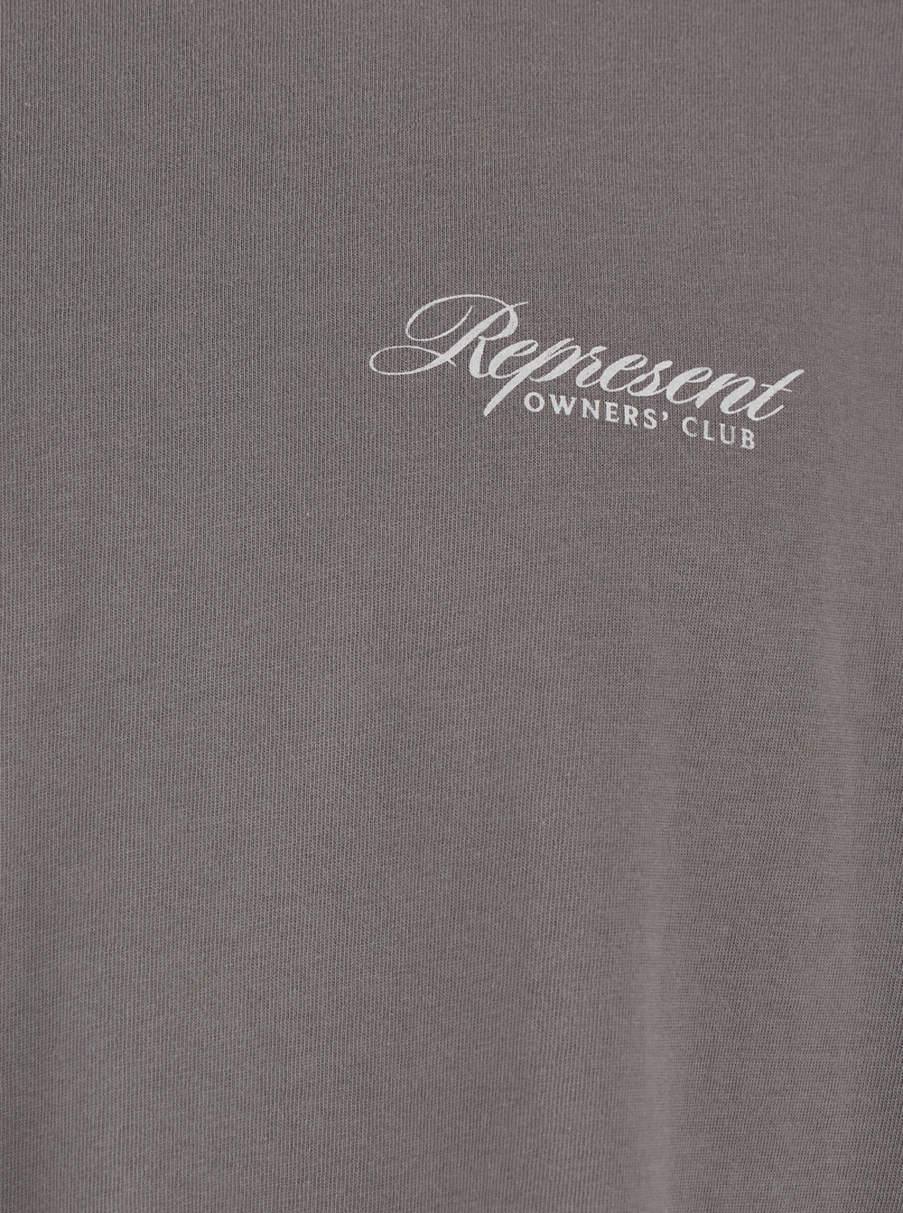 Represent Grey Crewneck T-shirt With Logo Lettering On The Front And Maxi Logo Print On The Rear In Gray