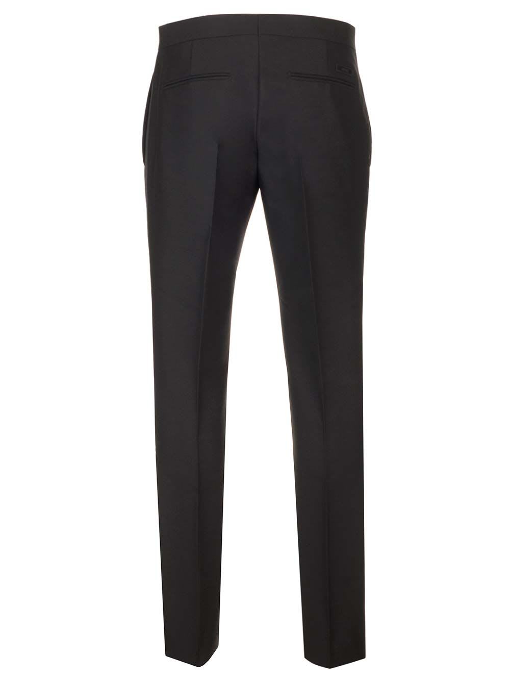 Shop Versace Tailored Trousers In Black