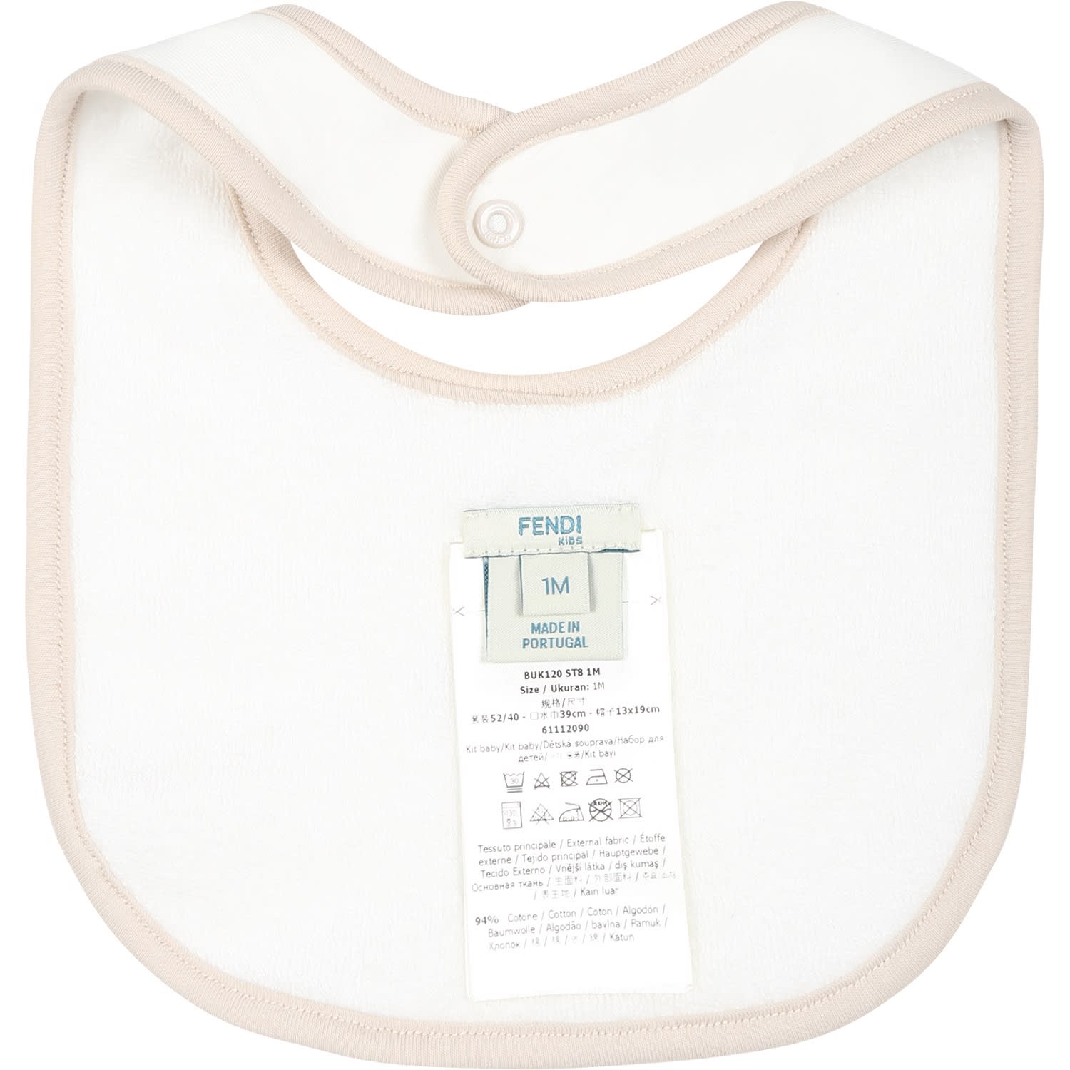 Fendi Beige Babygrow Set For Babykids With Emblem In Beige