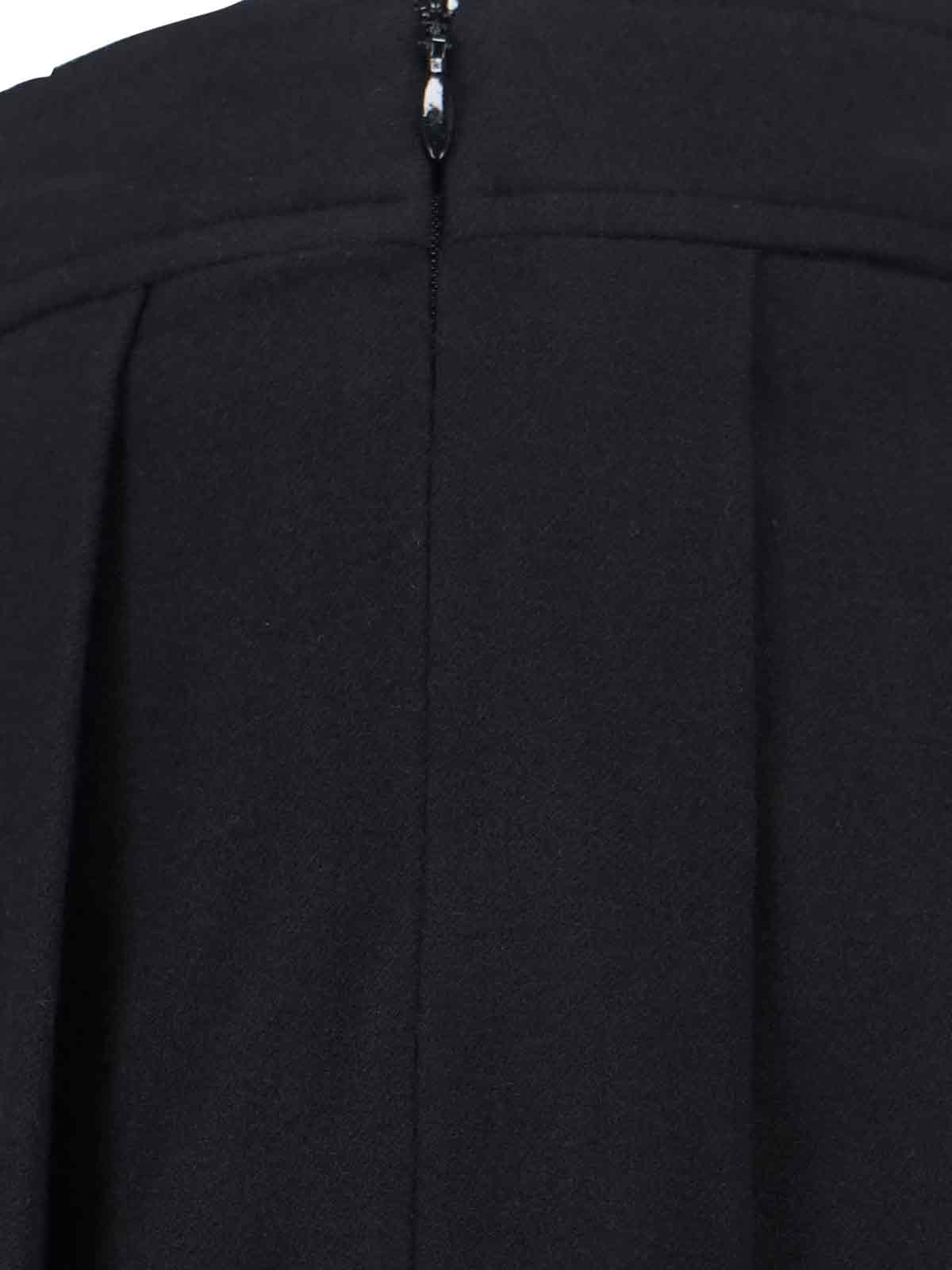 Dunst Wool Blend Midi Skirt In Black