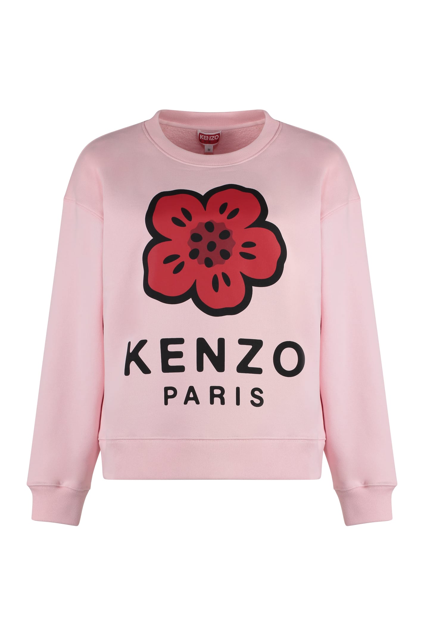 Shop Kenzo Logo Detail Cotton Sweatshirt In Pink