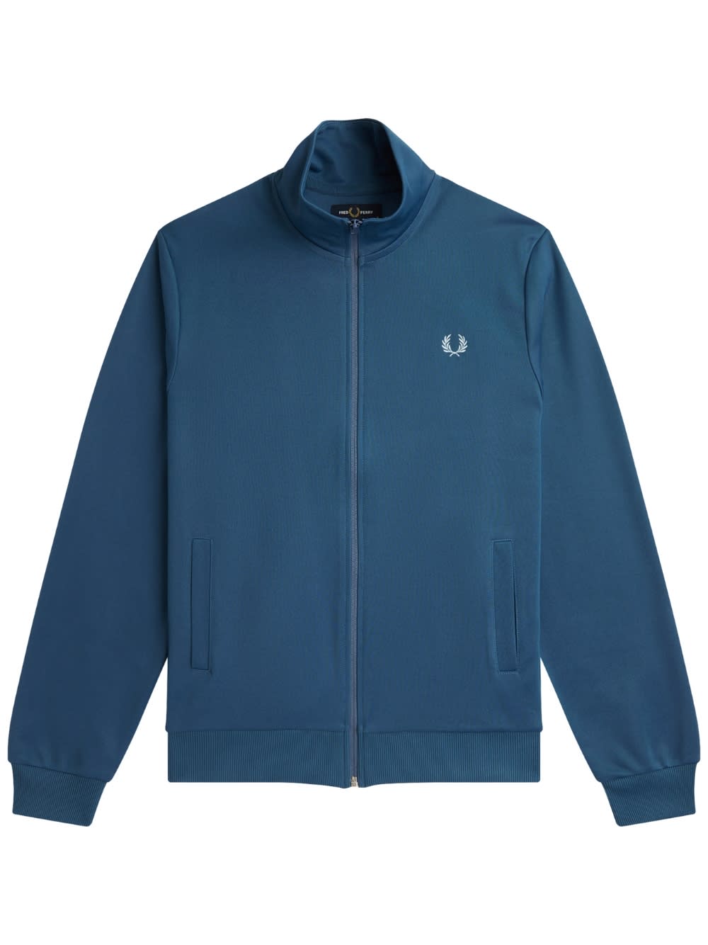 Shop Fred Perry Fp Track Jacket In Mdnghtbl Lghice