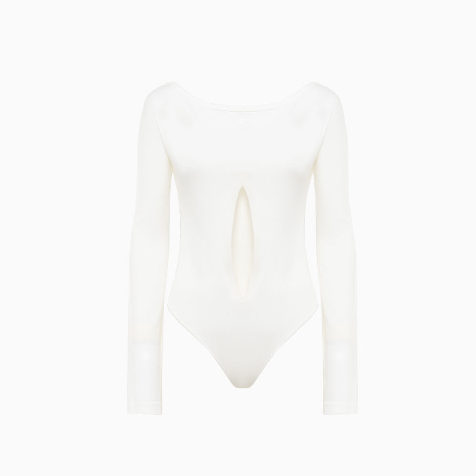 Courrèges Courreges Bodysuit In Jersey In White