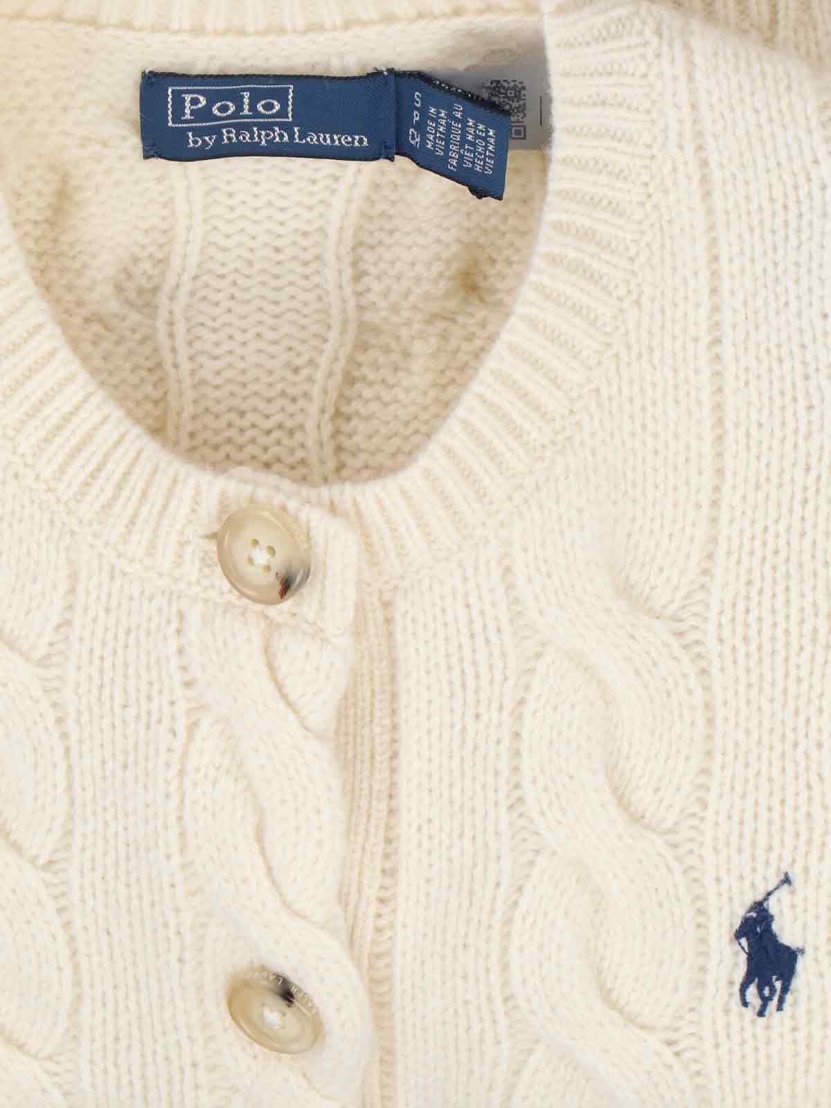 Polo Ralph Lauren Cable Knit Cardigan In Neutral
