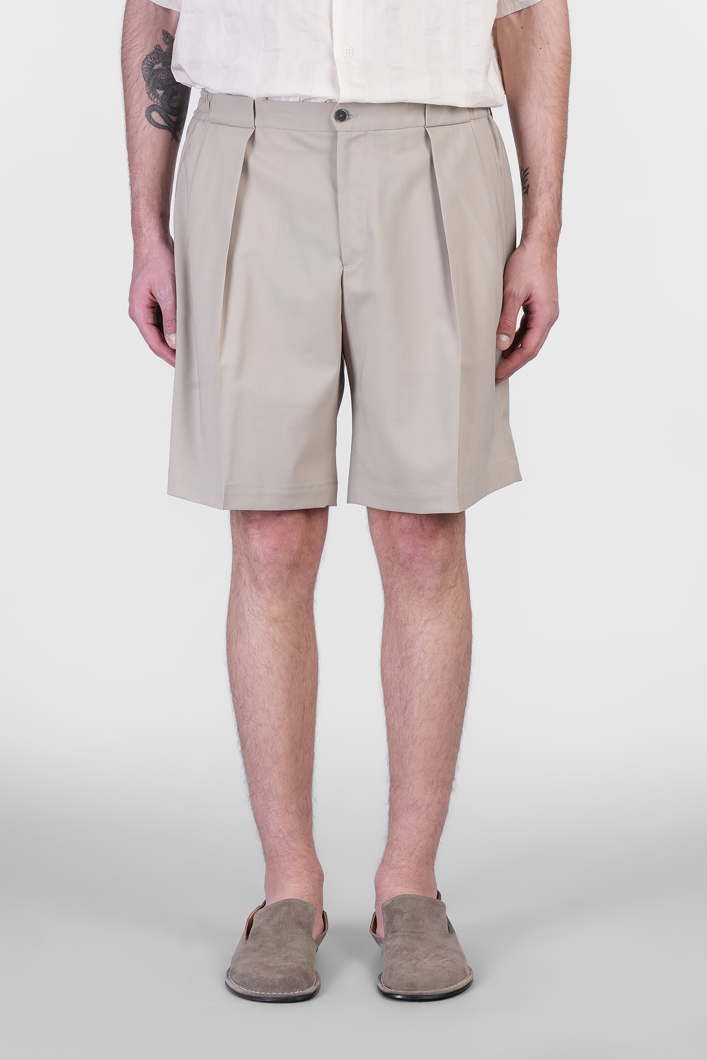 Colvilles Shorts In Taupe Wool