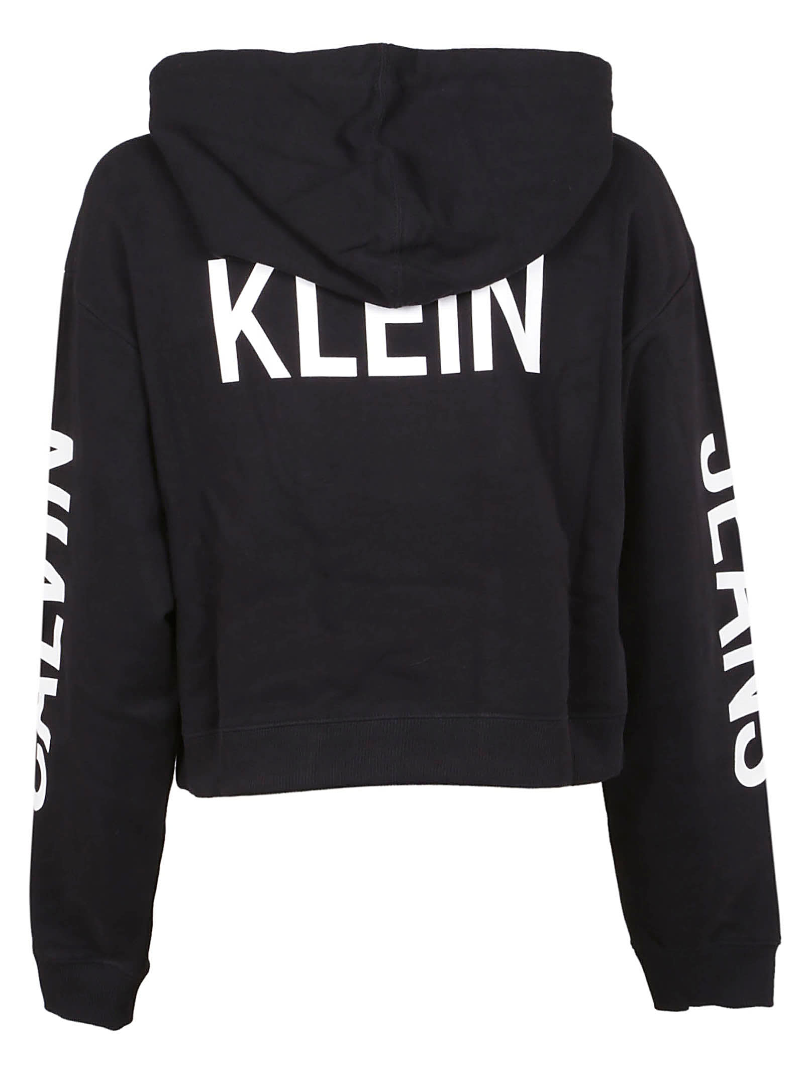 Calvin Klein Calvin Klein Cropped Logo Hoodie - Ck Black - 10805263 ...