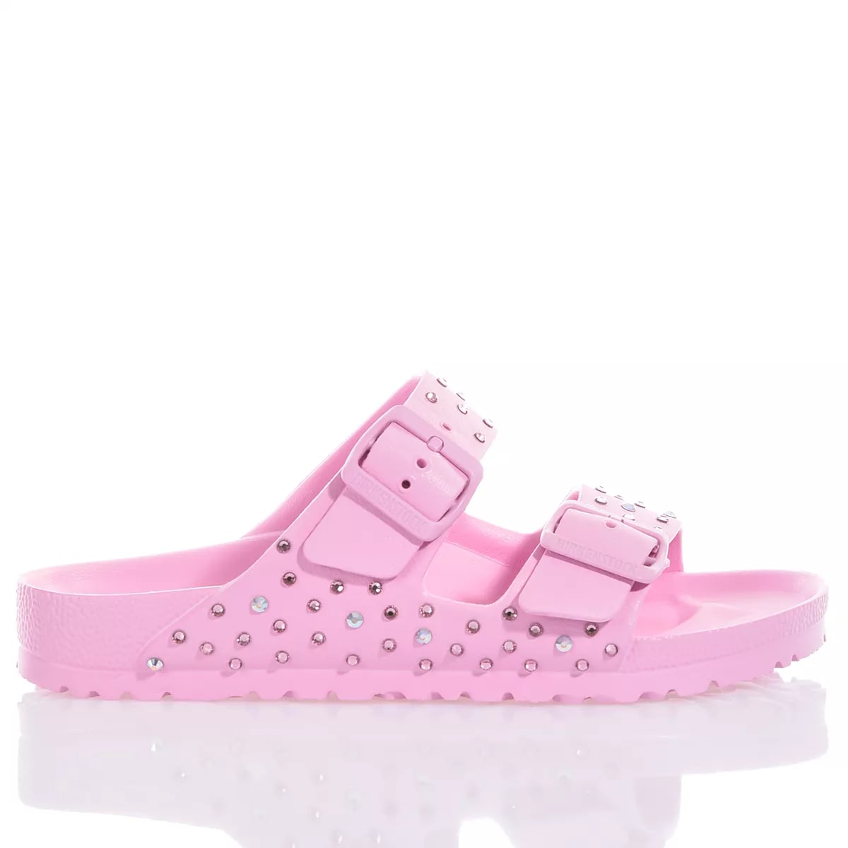 Shop Mimanera Birkenstock Arizona Pink Swarovski