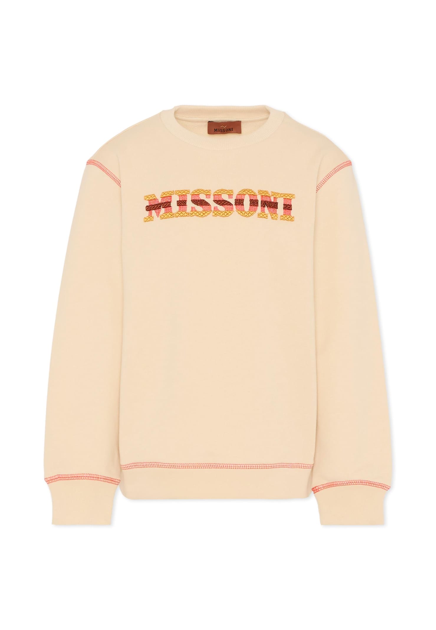 Missoni Beige Sweatshirt For Kids With Logo In Neutral