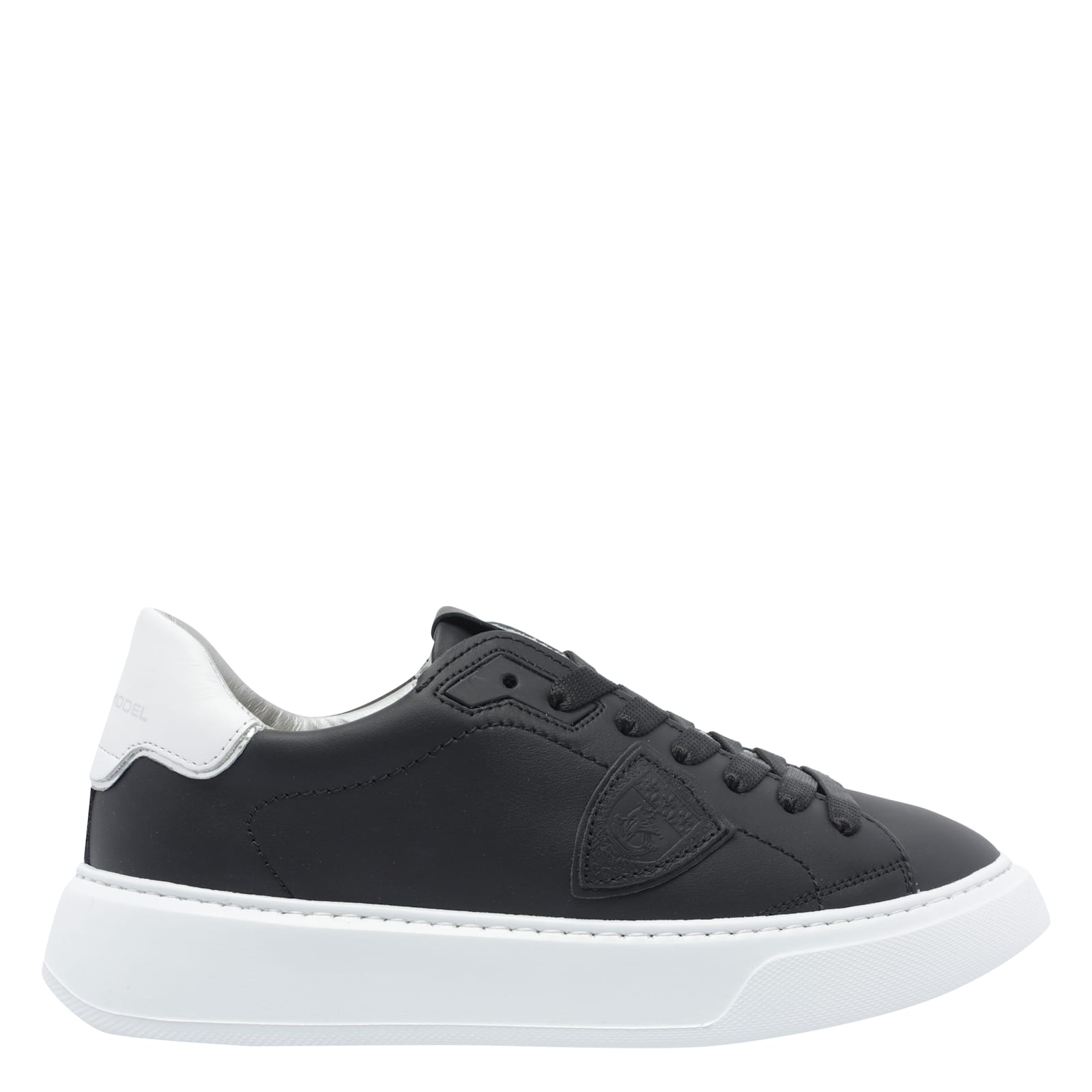 Philippe Model Temple Veau Laced Sneakers In Black