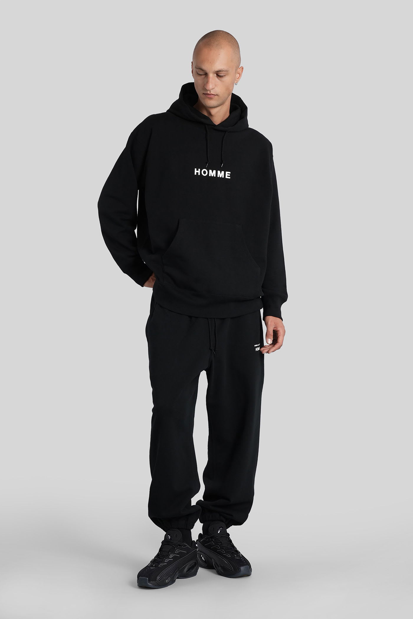 Comme Des Garçons Homme Deux Logo-print Track Pants In Black