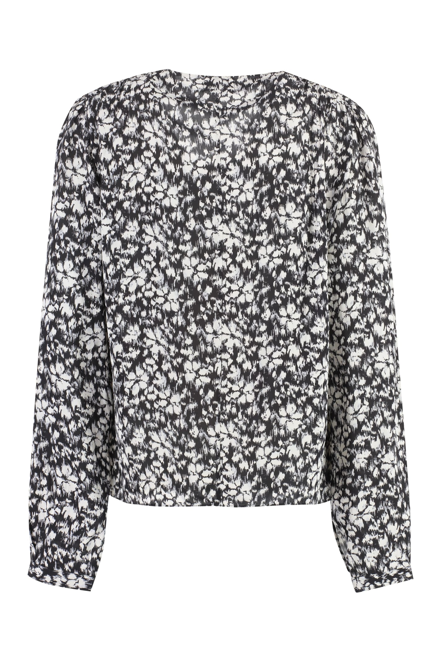 Isabel Marant Étoile Eddy Printed Viscose Blouse In Black