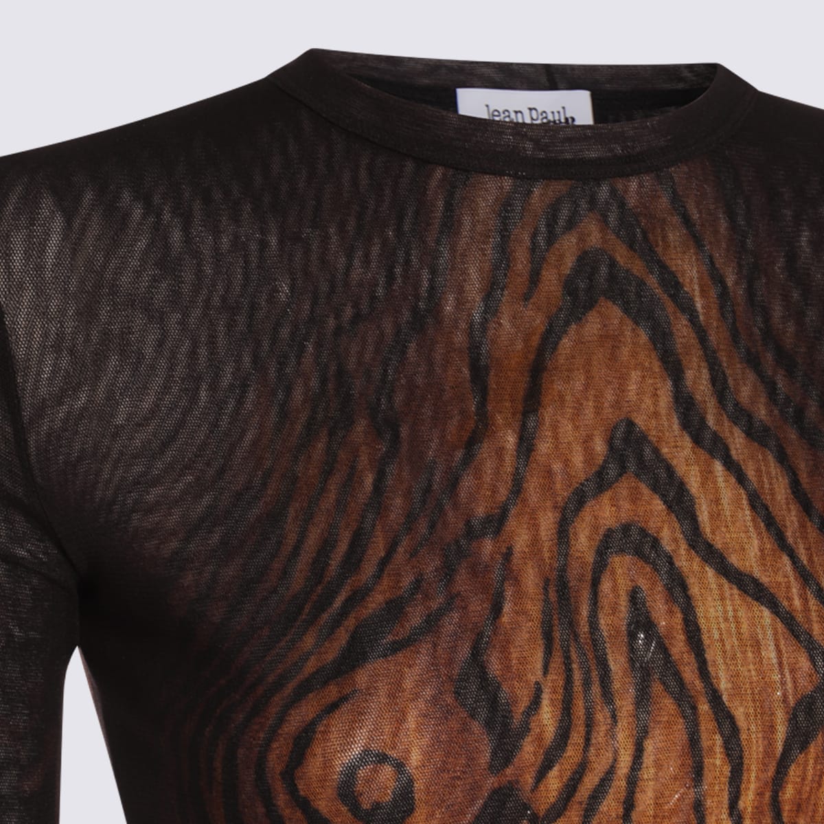 Jean Paul Gaultier Top The Wood In Tulle Stampato Donna In Multi