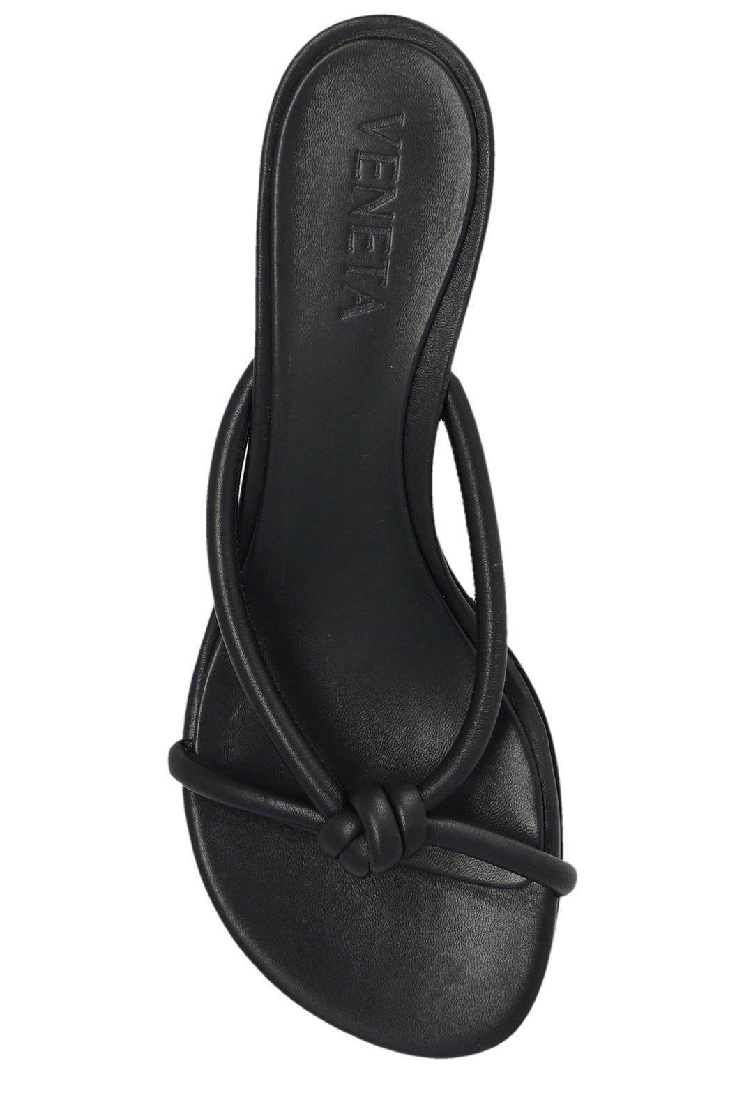 Shop Bottega Veneta Blink Tie Detailed Mules In Black