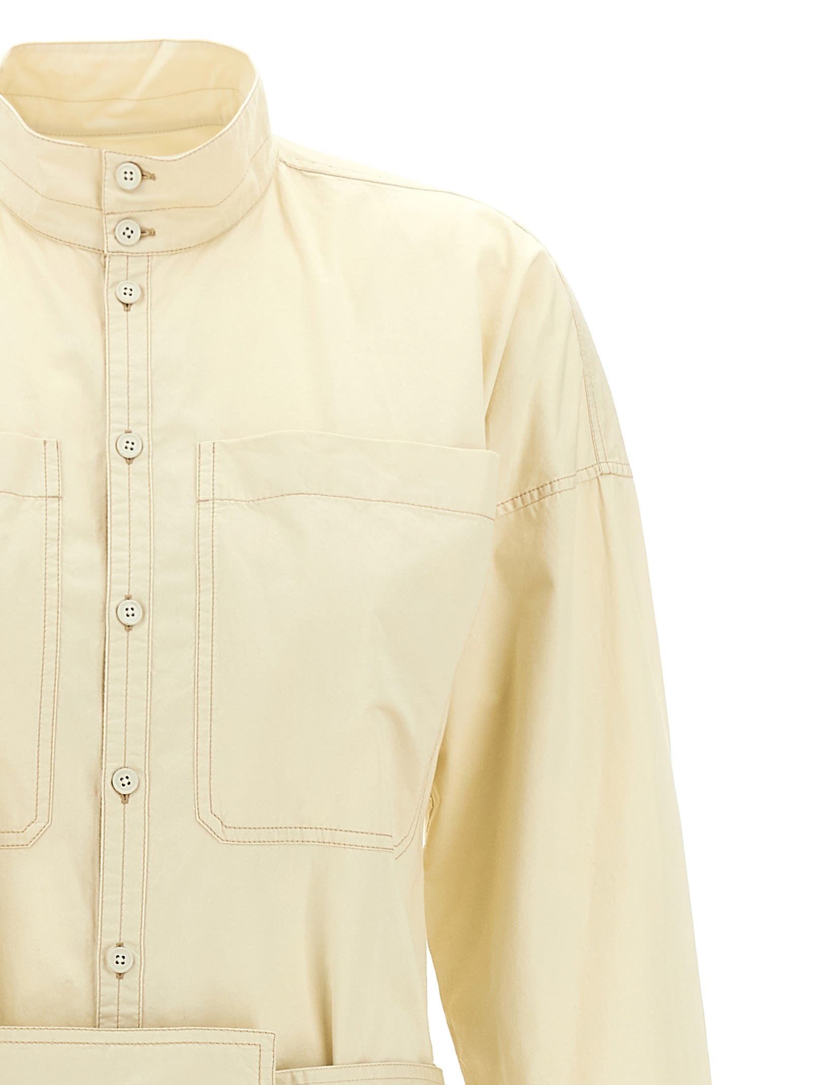 Lemaire Women Cotton Dress In Yellow