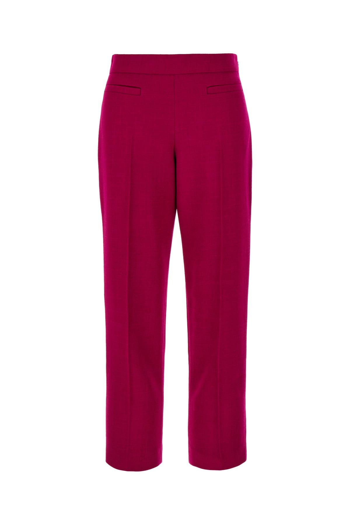 Shop Fendi Burgundy Wool Blend Pant In Rosso Roma