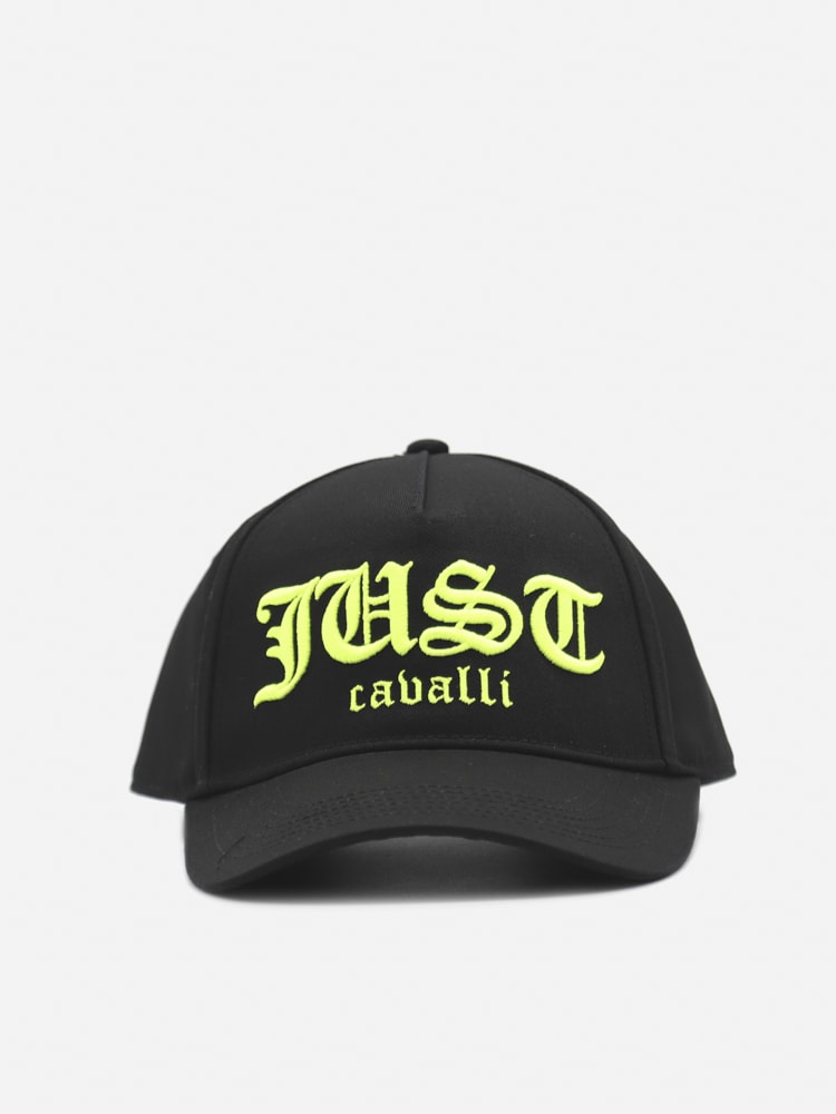 Just Cavalli Cotton Hat With Contrasting Logo Print