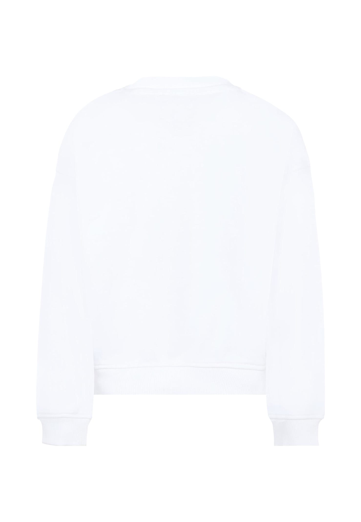 Richmond White Sweatshirt For Kids With Black Logo In White