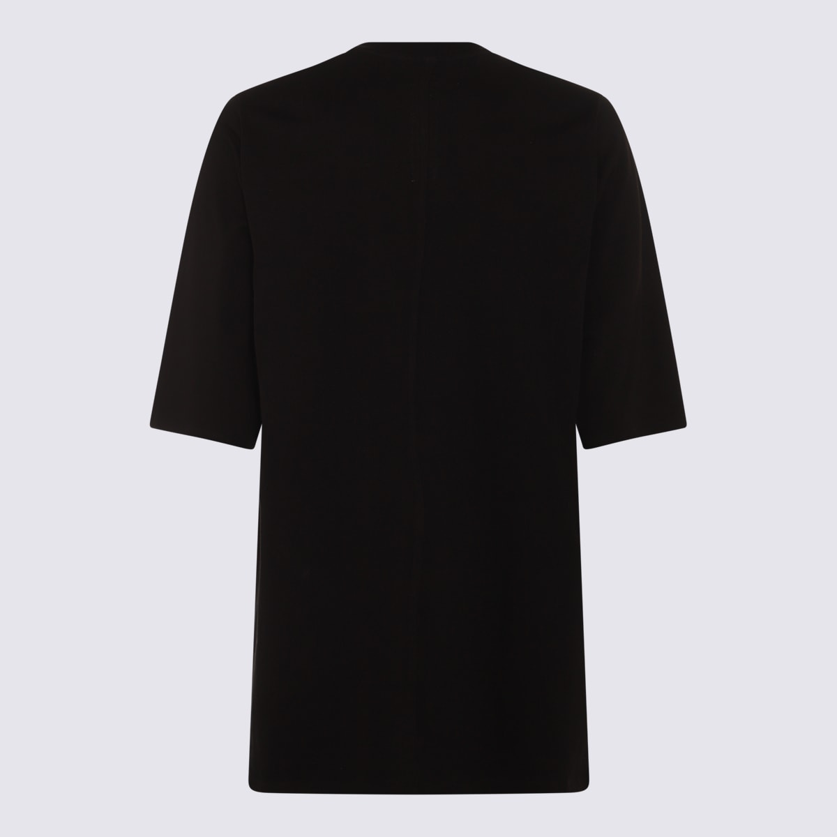 Shop Rick Owens Black And Beige Cotton T-shirt