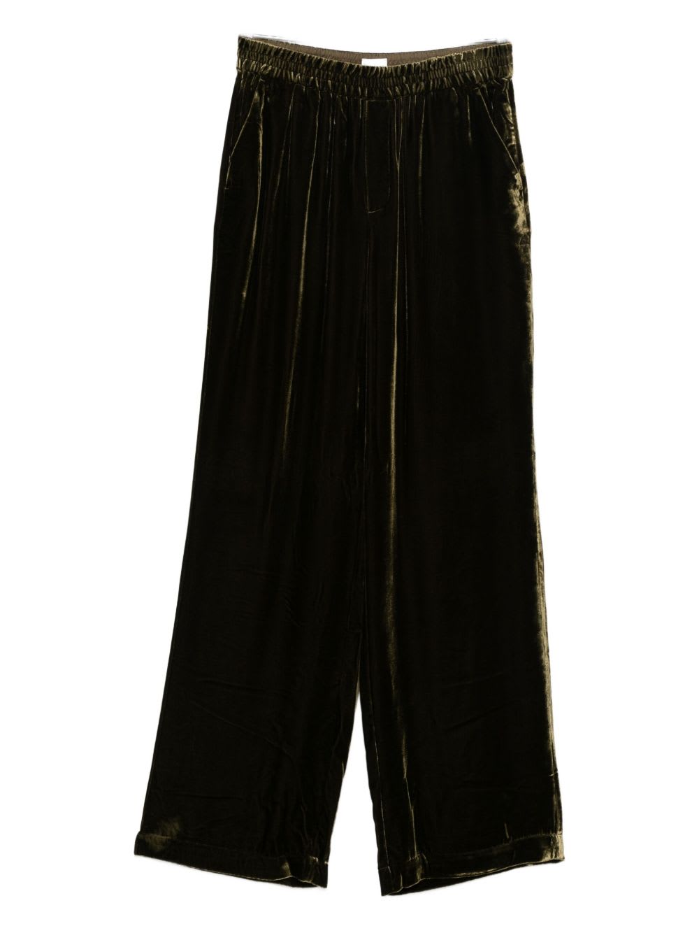Closed Velvet Trousers In Green