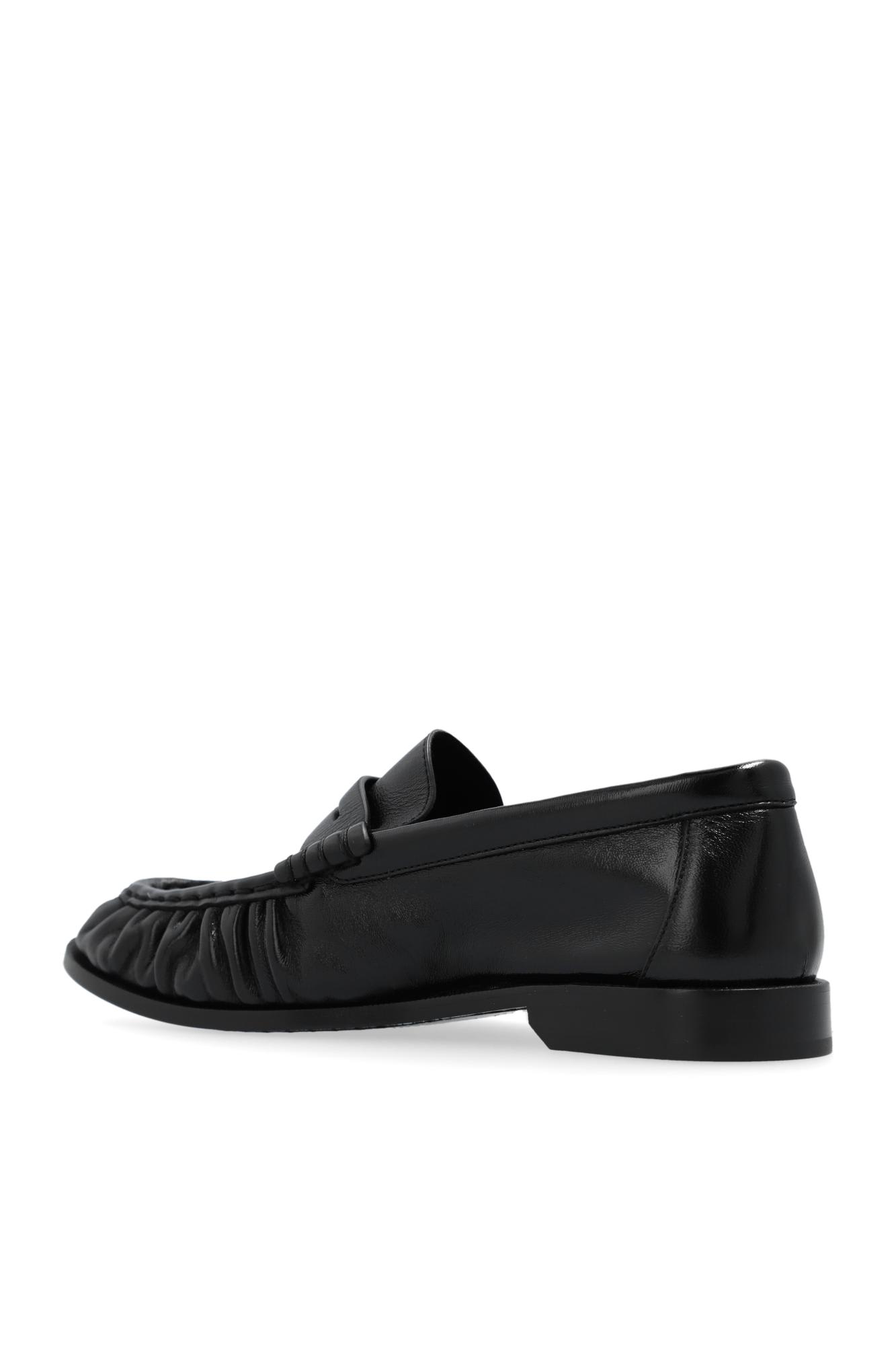 Saint Laurent Soft Loafers With Cassandre Decoration And Hand-stitched Moc Toe Shoes