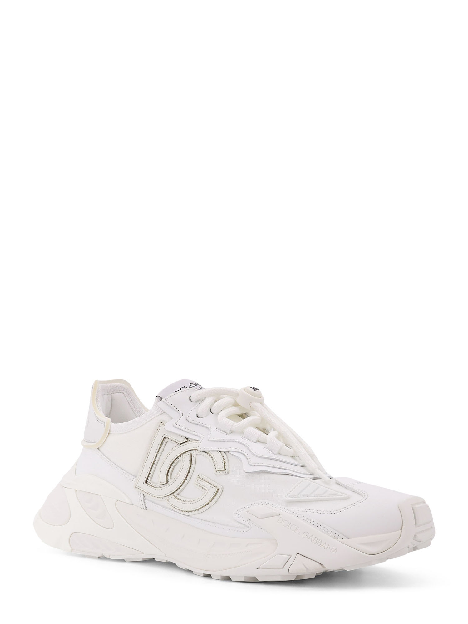 Dolce & Gabbana Men Day Faster Low-top Nylon And Leather Sneakers In White