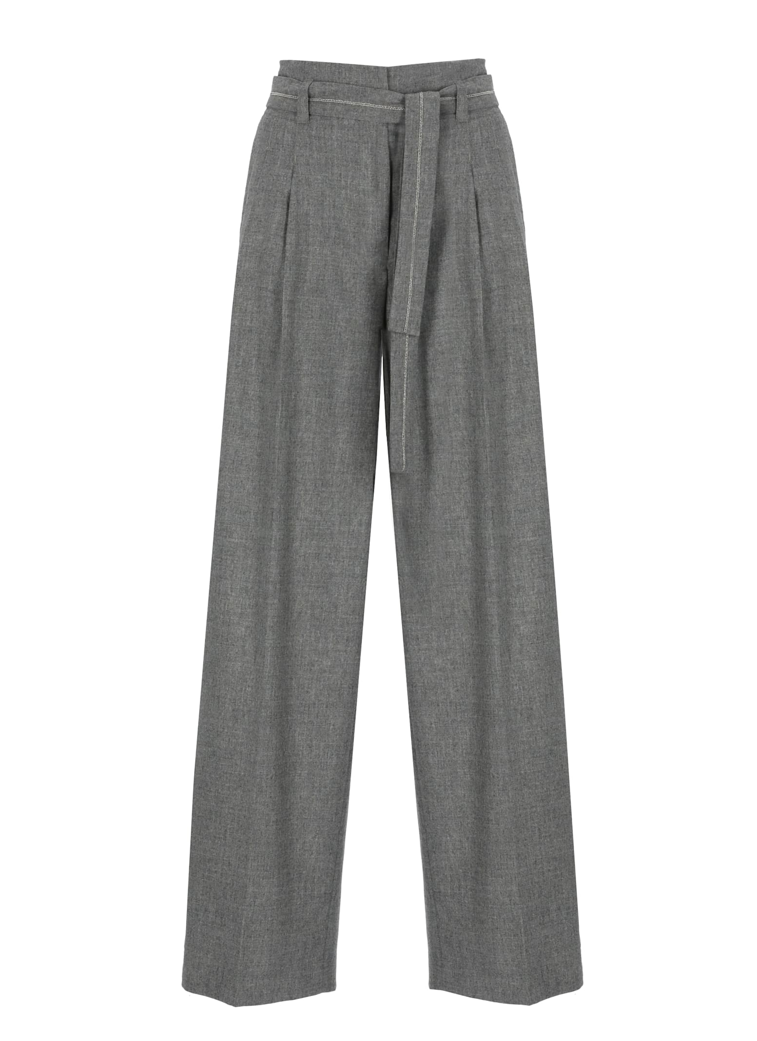 Peserico Wool Pants In Gray