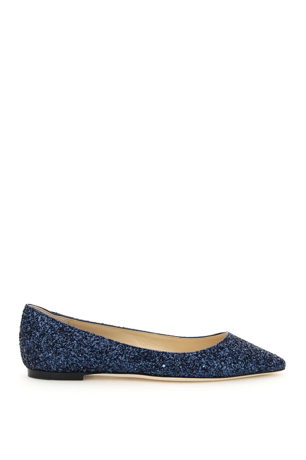 Buy Jimmy Choo Glitter Romy Flats online, shop Jimmy Choo shoes with free shipping