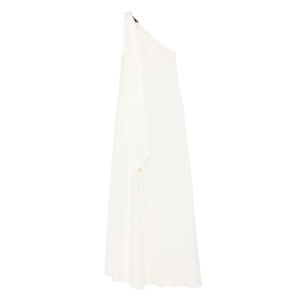 Taller Marmo One-shoulder Draped Maxi Dress In White