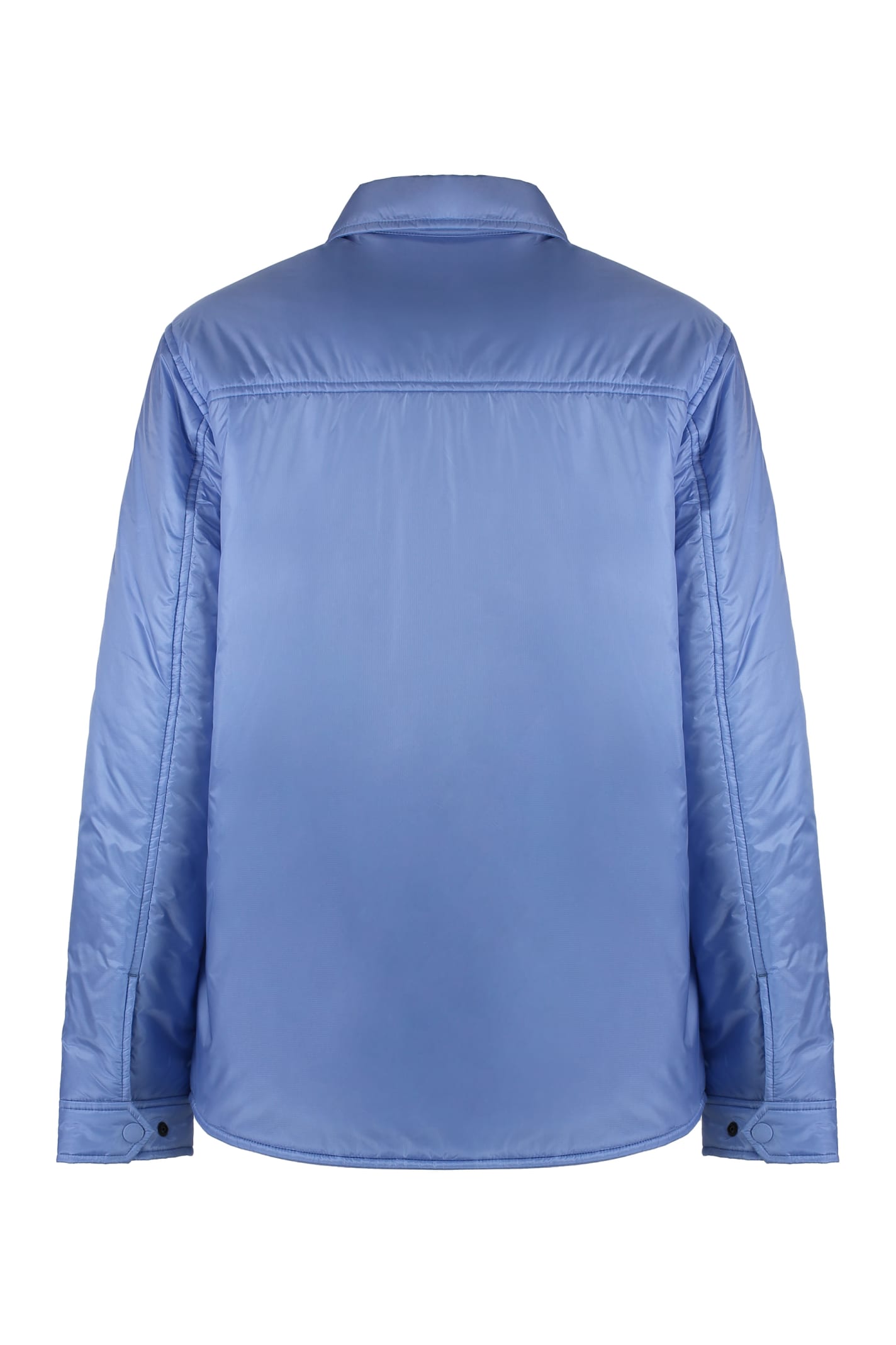 Shop Woolrich Nylon Overshirt In Light Blue