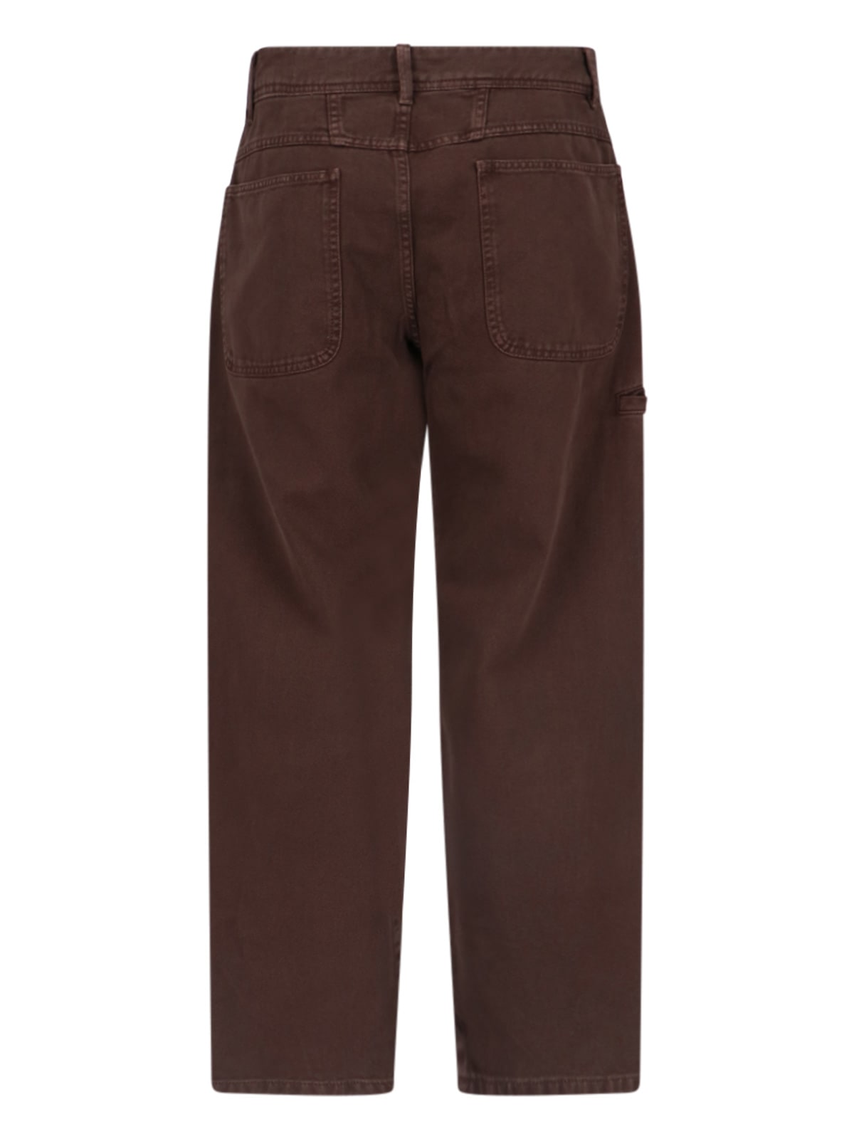 Shop Lemaire Twisted Carpenter Jeans In Brown