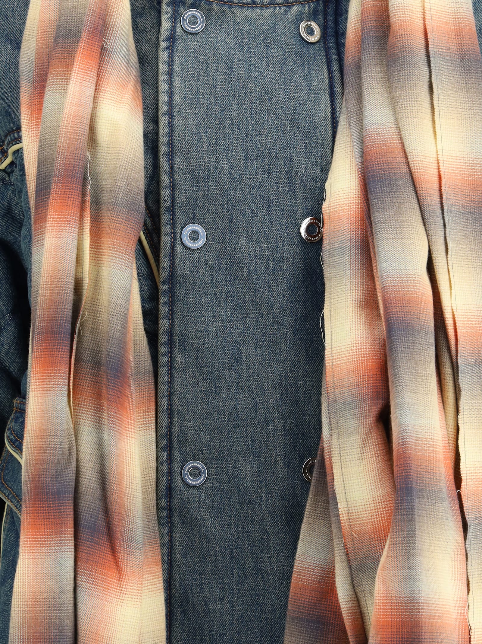 Marbell Kate Denim Jacket With Scarf Dirty Wash In Blue