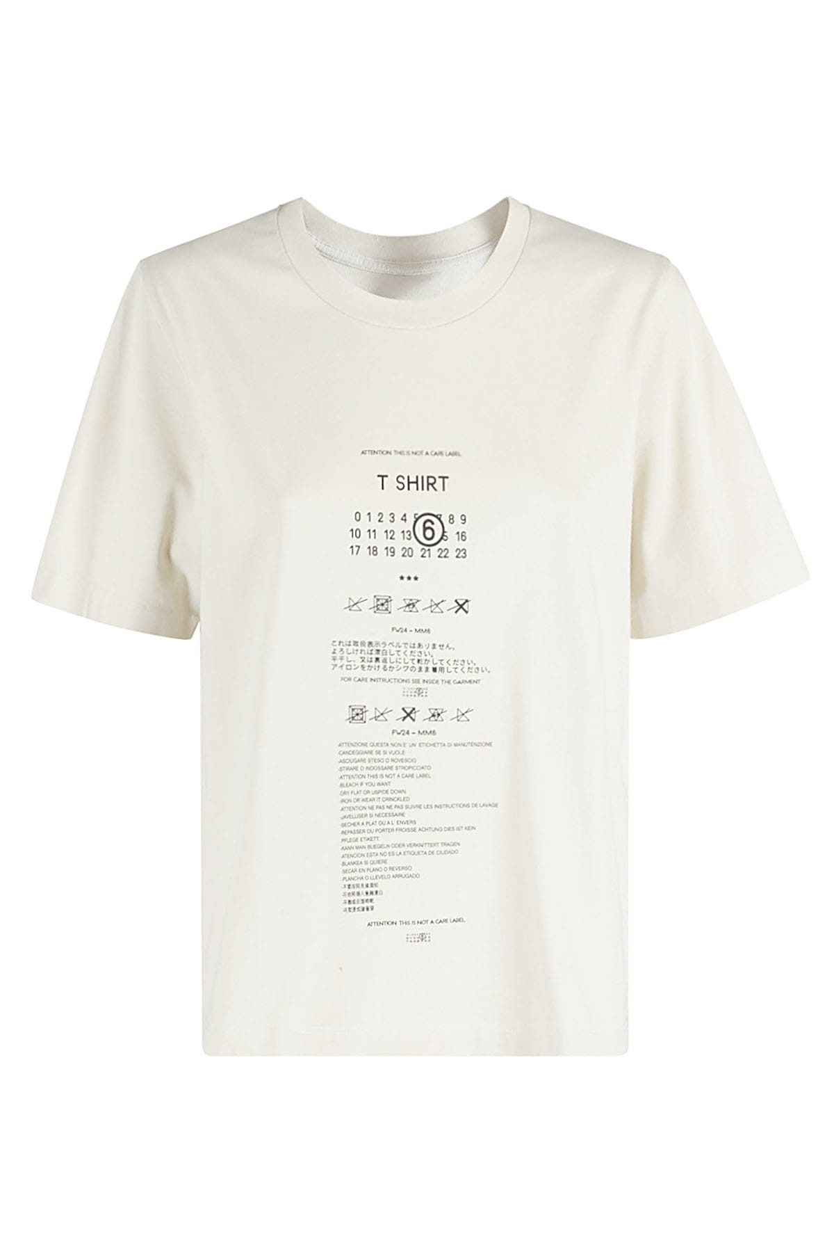 Shop Mm6 Maison Margiela T Shirt In Chalk