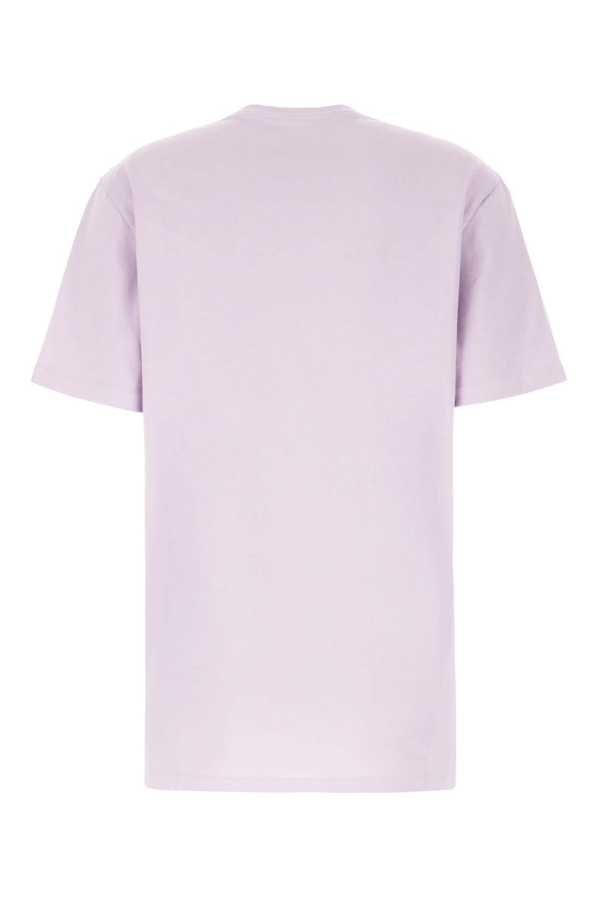 Versace Loose Fit Cotton T-shirt In Mauvewhite