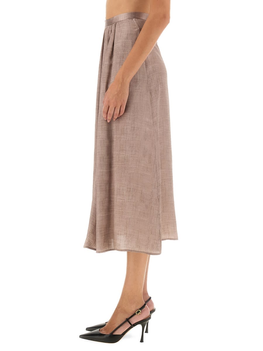 Shop Kiton Midi Skirt In Pink