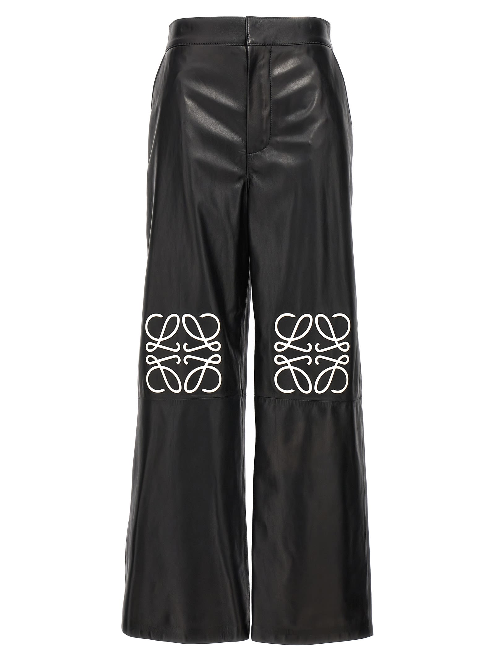 Shop Loewe Anagram Baggy Trousers In Black
