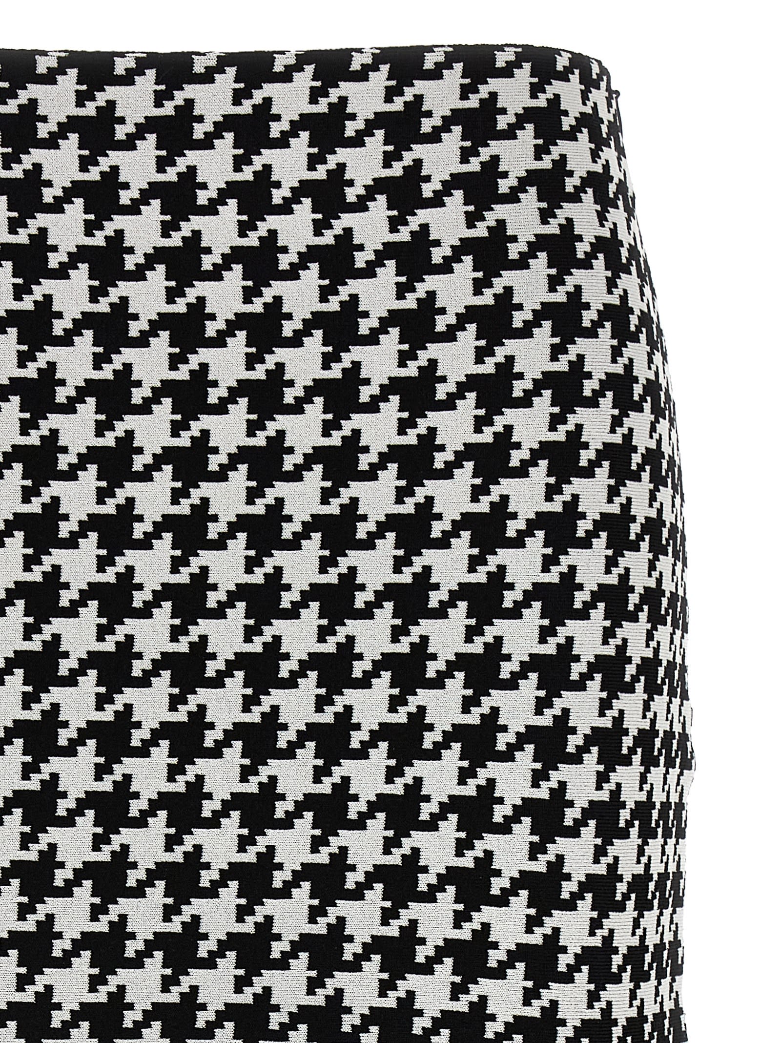 Alexander Mcqueen Black And White Midi Skirt